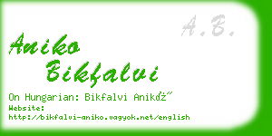 aniko bikfalvi business card